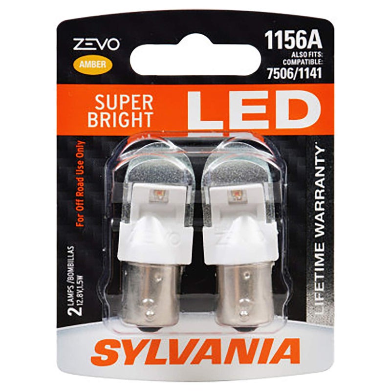 SYLVANIA ZEVO 1156 Amber LED Bulb Contains 2 Bulbs