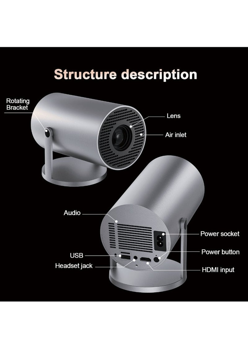 آيربوت - Airbot PJ168 EU - جهاز عرض ألعاب 1080P / 4K مع Wi-Fi 6، 150 ANSI Lumens، أندرويد 11، إسقاط 360 درجة، محمول وخفيف الوزن - Image 1