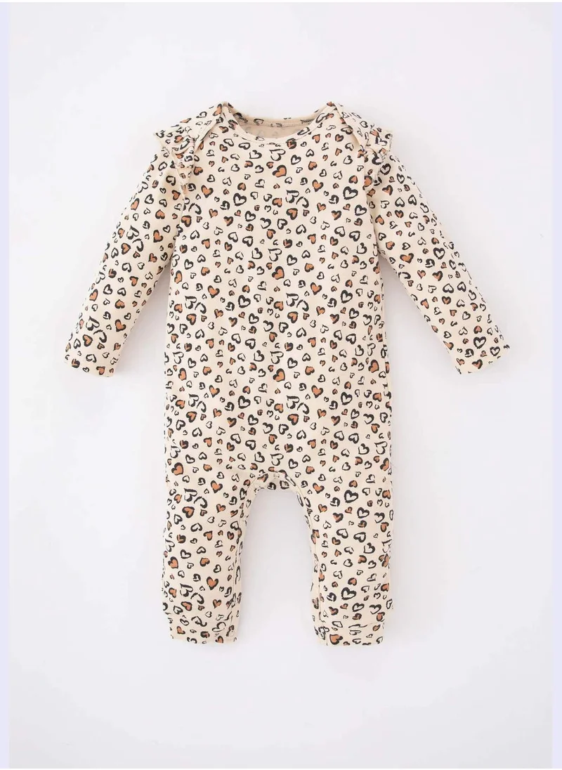 ديفاكتو BabyGirl Envelope Neck Knitted Overalls