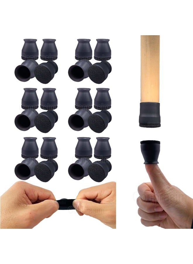 Conprasim Small Fit 15/16”to 1 7/32”Chair Leg Caps Floor Protectors Furniture Leg Feet Protective Cover, Chair Leg Protectors for Hardwood Floors, Silicone Furniture Pads with Felt, Slide No Scratches No Noise - Image 1