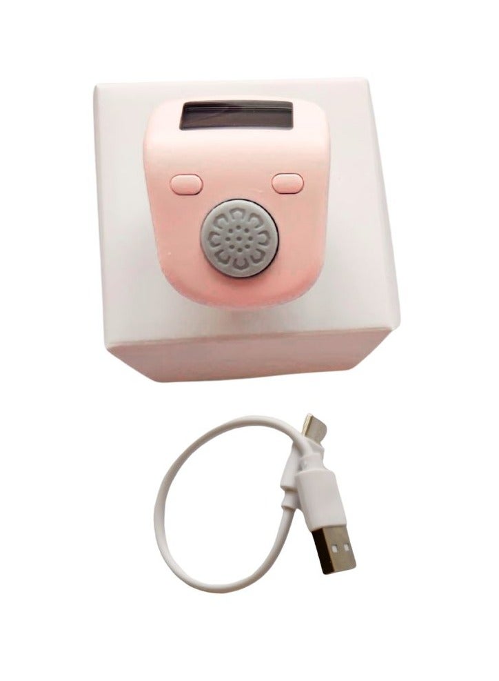 خاتم رقمي لعد الأصبع - وردي - Image 2