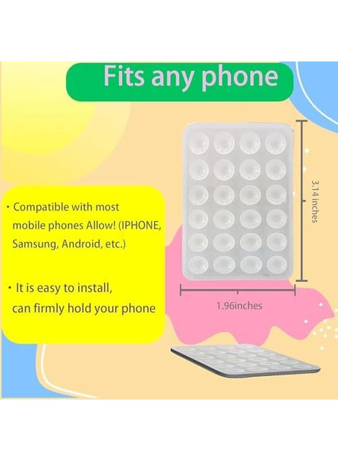 erorex Suction Phone Case Mount 1Pcs Silicone Phone Suction Grip Compatible With Iphone And Android Cases Anti Slip Hands Free Mobile Accessory Holder White  - Image 2