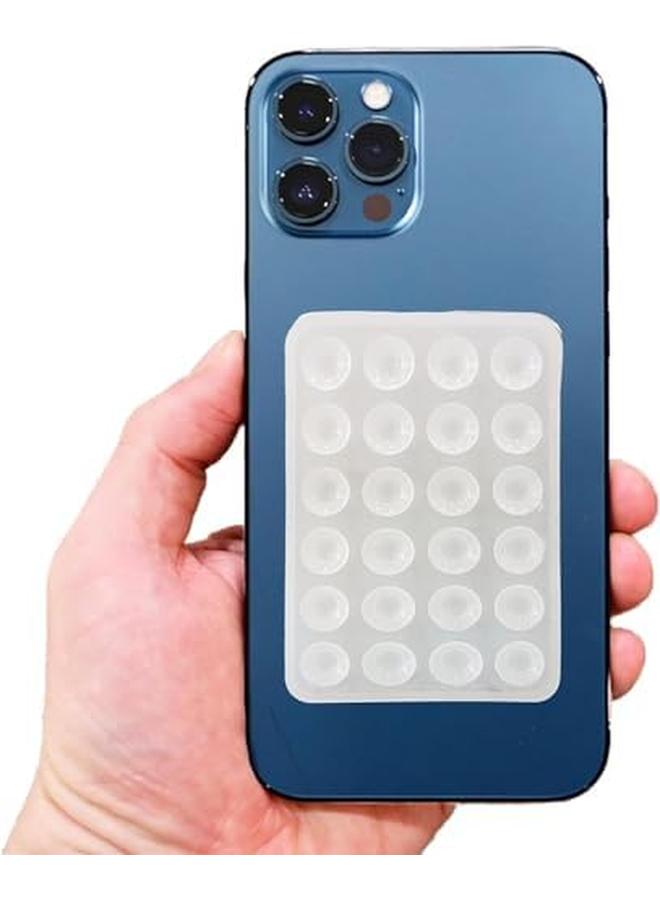 erorex Suction Phone Case Mount 1Pcs Silicone Phone Suction Grip Compatible With Iphone And Android Cases Anti Slip Hands Free Mobile Accessory Holder White  - Image 3