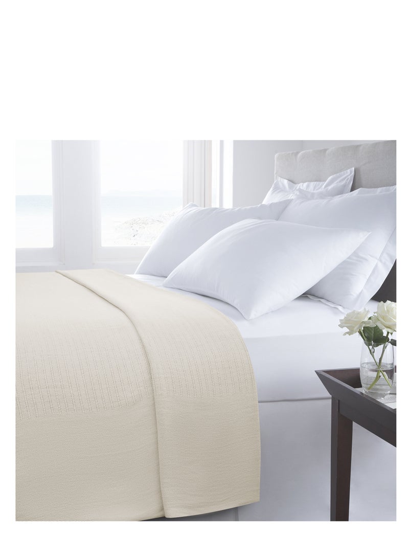 SPACEDOUT Luxurious Blanket | 100% Cotton Thermal Blanket | All Season Cotton Blanket | Soft Cozy Warm Breathable Cotton Blanket - Image 3