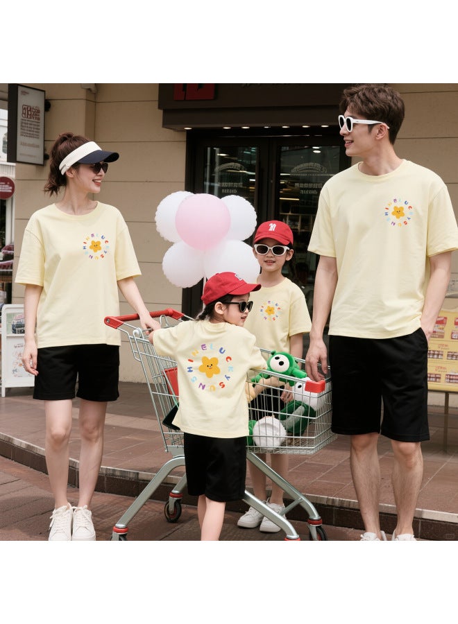 New Summer Style Kindergarten Class Uniform Short-sleeved Star-printed Children's T-shirt 100% Cotton Skin-friendly Family Matching Outfit Half-sleeve