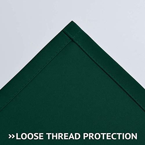 COSVIYA Grommet Blackout Room Darkening Curtains 84 inch Length 2 Panels,Thick Polyester Light Blocking Insulated Thermal Window Curtain Dark Green Drapes for Bedroom/Living Room,52x84 inches - Image 5