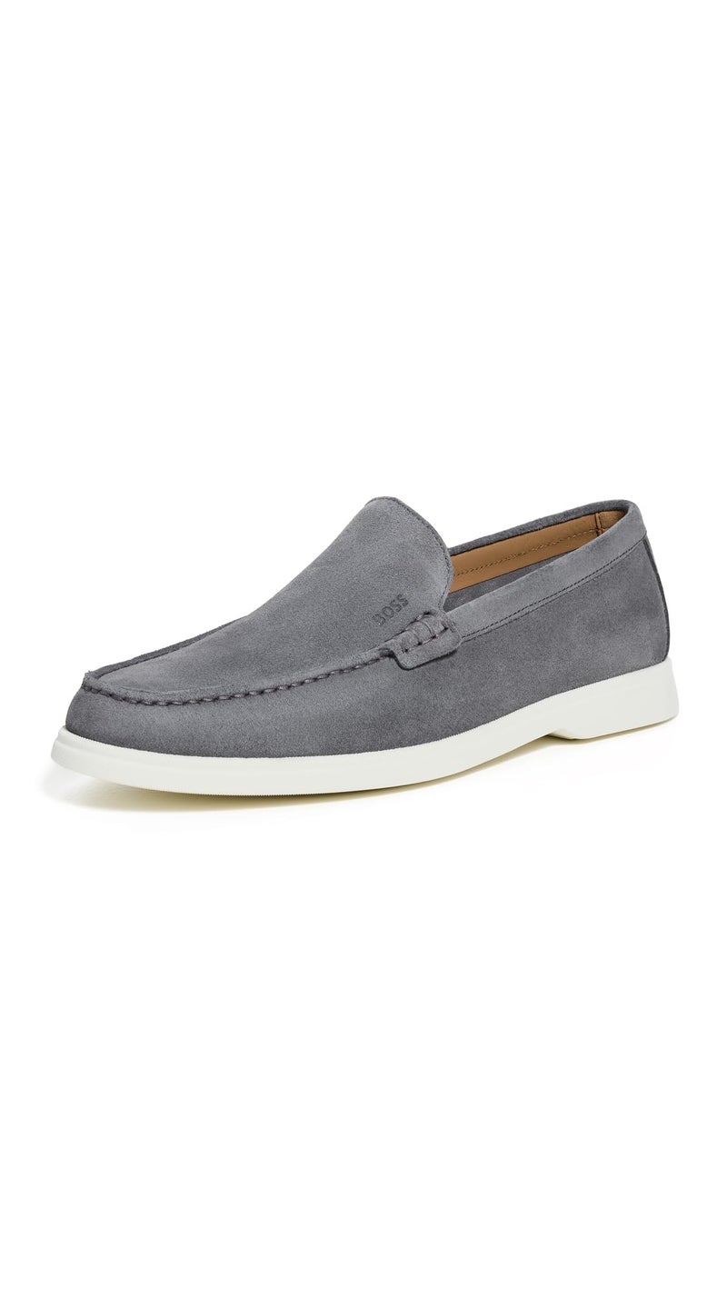 BOSS Casual Suede Moccasins Moon Light Grey 9 - Image 5