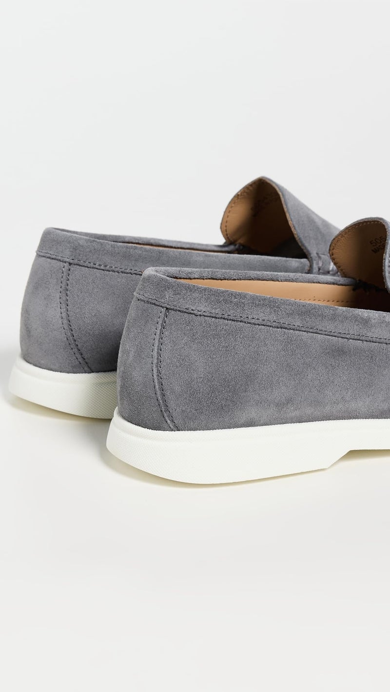 BOSS Casual Suede Moccasins Moon Light Grey 9 - Image 3
