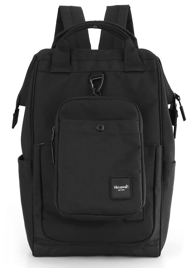 himawari 14.9 inch Women's Laptop Backpack, Large Capacity College Schoolbag, Waterproof Travel Bag for Men & Women-0403-03#Black, 0403-03#black, Regular, Mx - Image 1