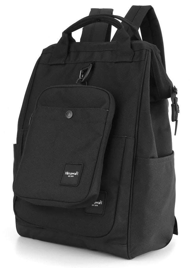 himawari 14.9 inch Women's Laptop Backpack, Large Capacity College Schoolbag, Waterproof Travel Bag for Men & Women-0403-03#Black, 0403-03#black, Regular, Mx - Image 2