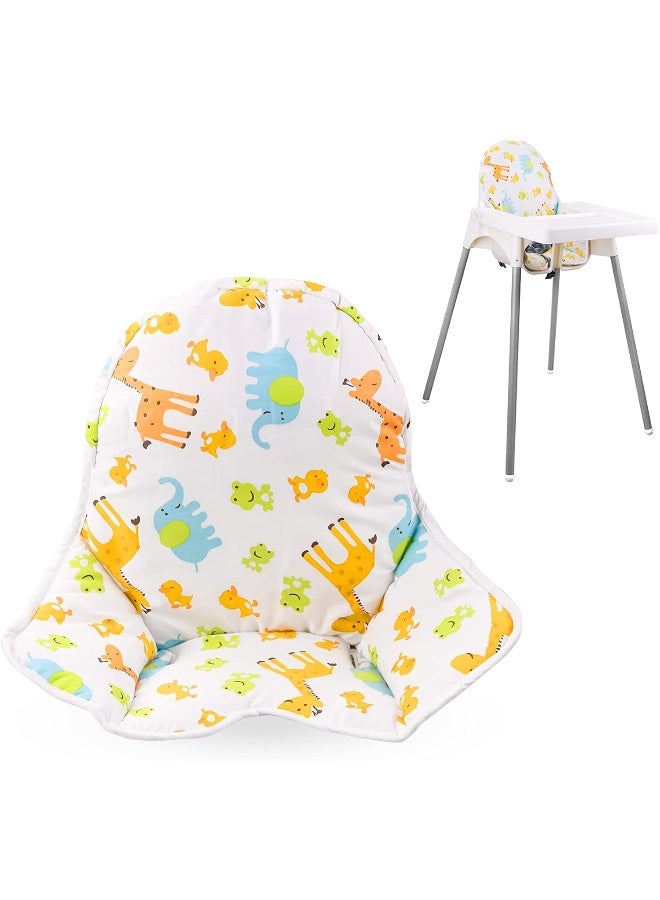 twoworld High Chair Cushion for IKEA Antilop Highchair, Baby High Chair Seat Cover Liner Mat Pad Cushion for IKEA Antilop High Chair (Animal Pattern) - Image 1