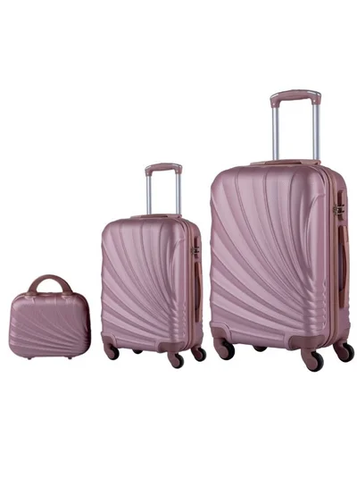 LIMRA Travel bags consisting of 3 luggage bags with a solid and strong design, size 28"20"12"inches Rosegold
