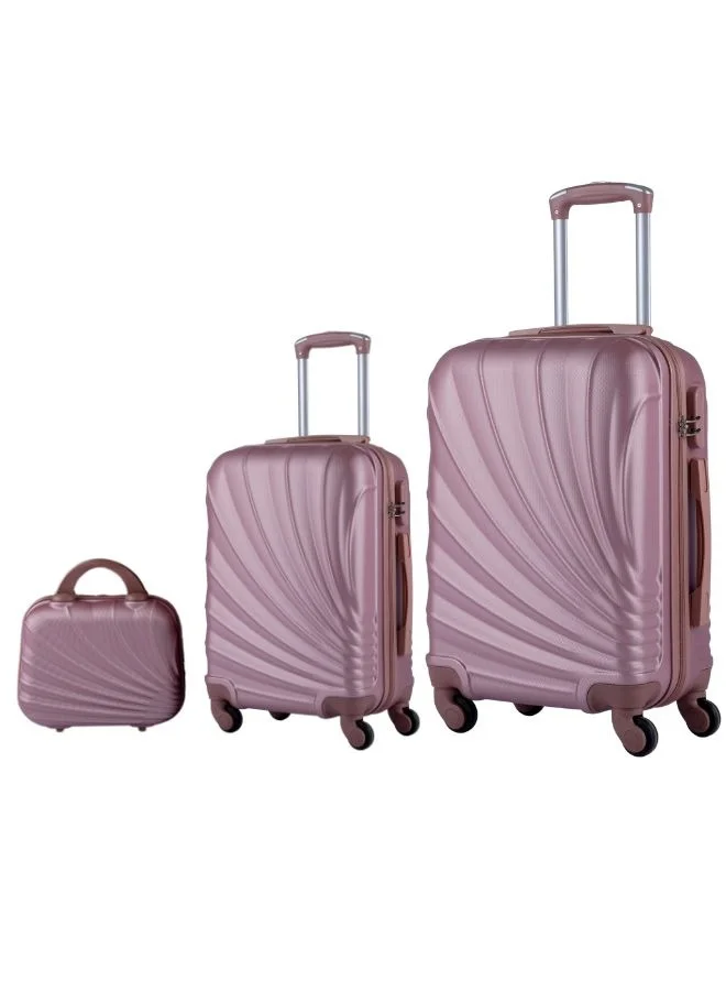 LIMRA Travel bags consisting of 3 luggage bags with a solid and strong design, size 28"20"12"inches Rosegold