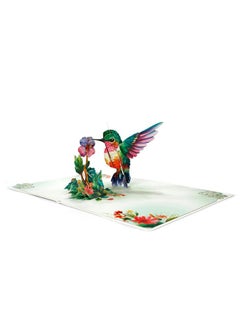 CUT POPUP.COM Cutpopup Hummingbird Birthday Card Pop Up, Mothers Day, 3D Popup Greeting Card (Hummingbird Purple Flower)  - Image 5