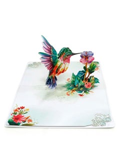 CUT POPUP.COM Cutpopup Hummingbird Birthday Card Pop Up, Mothers Day, 3D Popup Greeting Card (Hummingbird Purple Flower)  - Image 2