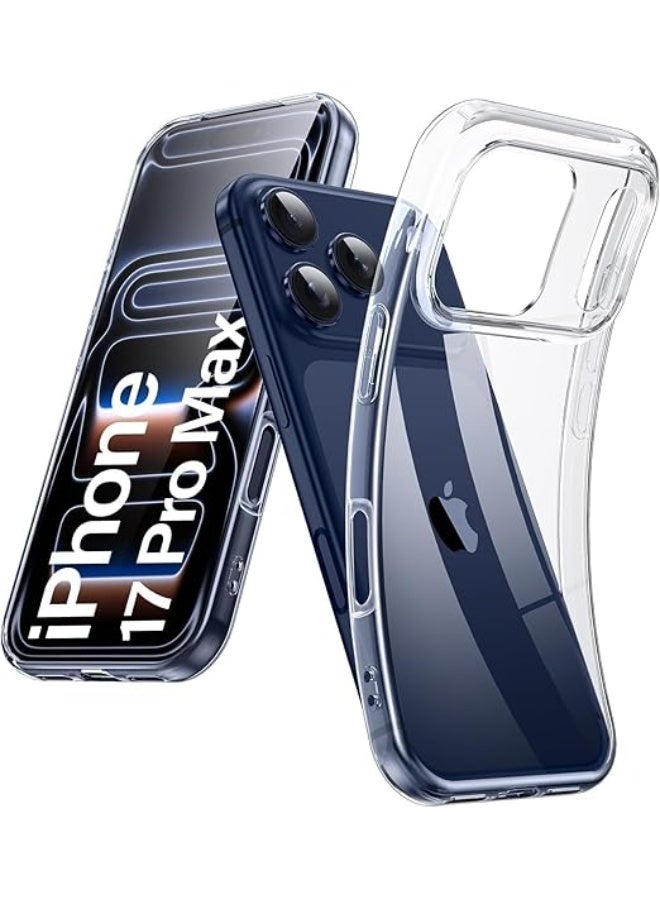 iPhone 17 Pro Max Case Clear, Non-Yellowing Ultra-Thin Super Soft Phone Cover, Non-Slip Shockproof Protective Crystal Transparent Ultra Slim Phone Case for iPhone 17 Pro Max 6.9 inch,2025 - Image 1