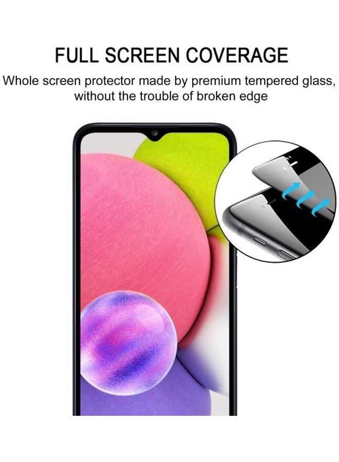 BGM 25-Piece Full Glue Tempered Glass Film Screen Protector For Samsung Galaxy A03s Clear/Black - Image 3