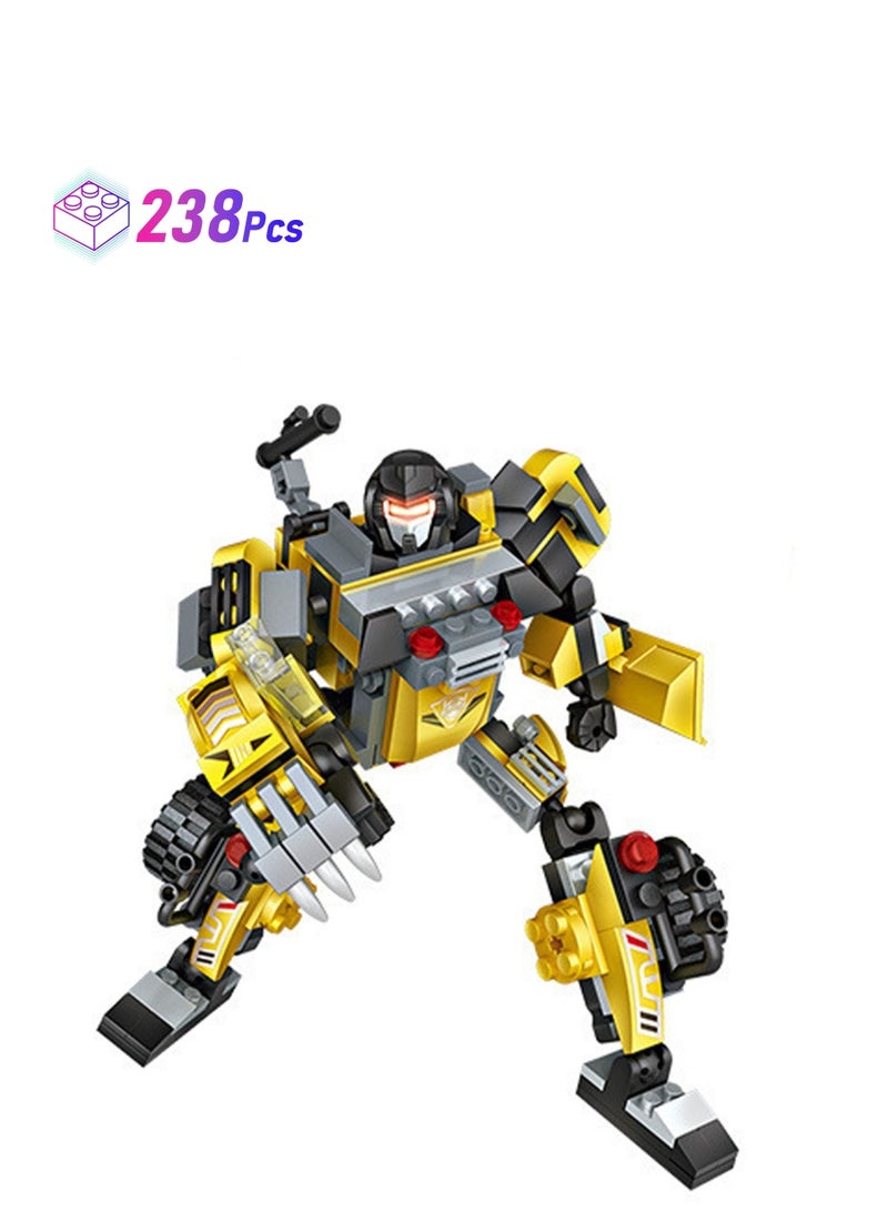 238pcs Excavator Three-Change Robot Model Set Building Blocks Leisure Decompression Assembly Building Assembly Toys Children Adult Home Decorations - Image 1