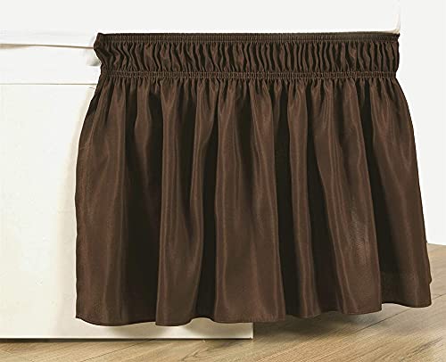 YRM Bedding's Chocolate Brown Bed Skirt Wrap Around 600 Microfiber with Easy Fit with 15 Inch Tailored Drop Shrinkage and Fade Resistant with Microfiber 15 Bed Skirt Twin Size 39 x 80 - Image 5