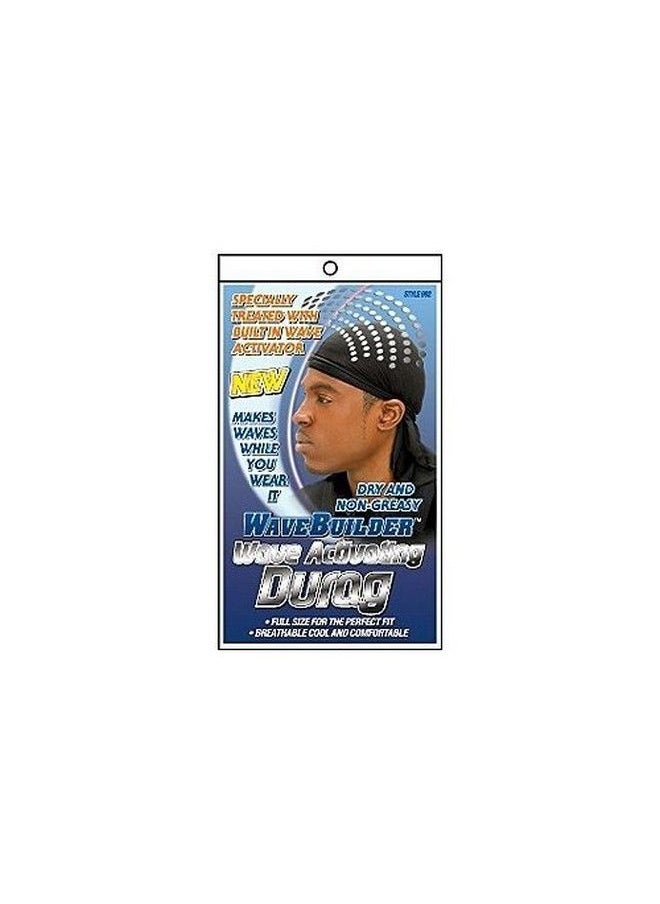 Wavebuilder Wavebuilder Premium Hair Wave Activating Durag Black  - Image 1