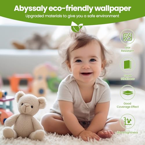 Abyssaly White Textured Wallpaper Peel and Stick - Removable Silk Embossed Vinyl Wrap Paper for Cabinet - New Environmentally Friendly Upgrade Wall Paper for Cabinets, Shelves, Backsplash 15.7 X 118 Inch - Image 3