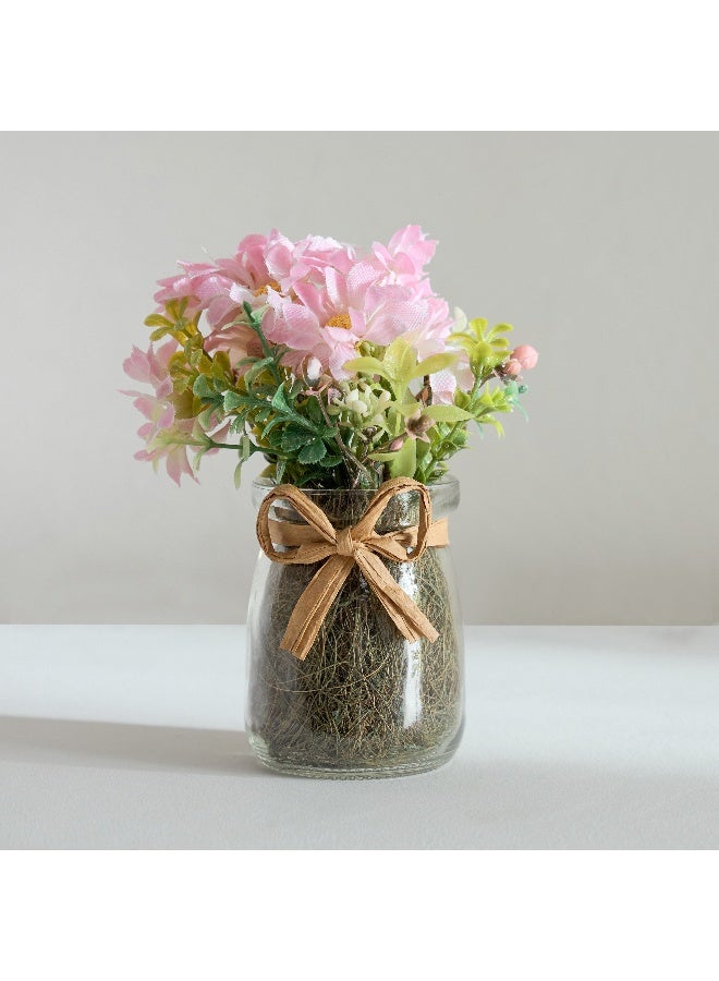 Home Box Caven Daisy Arrangement in Glass Bottle 9 x 9 x 13 cm - Image 2