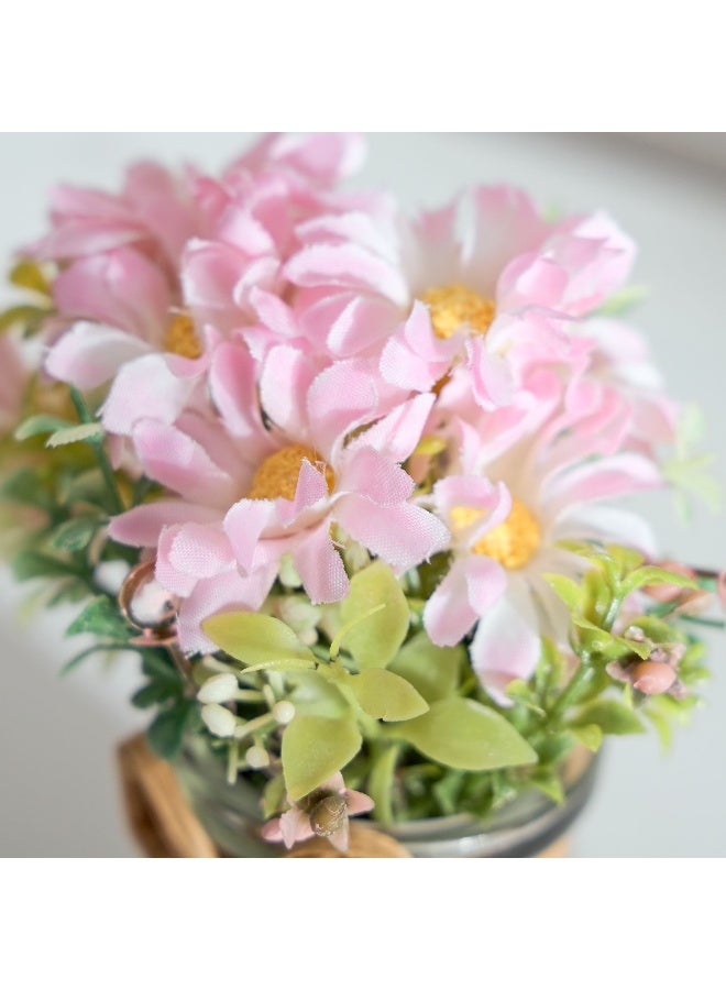 Home Box Caven Daisy Arrangement in Glass Bottle 9 x 9 x 13 cm - Image 3