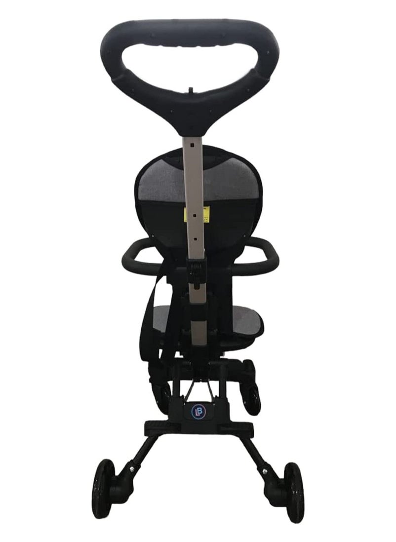 Lovely Baby عربة أطفال للسفر خفيفة الوزن من لوفلي بيبي LB 717، باللون الرمادي  - Image 3