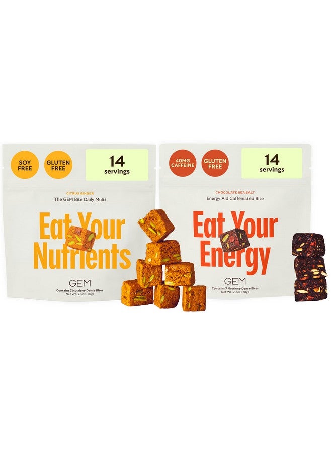 GEM Daily Superfood and Energy Support for Women & Men, Natural Whole Foods with Essential 20+ Whole-Food Vitamins, Minerals, superfoods, prebiotics, Clean Energy Variety Pack, 28 Servings - Image 1