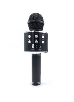 Portable Bluetooth Karaoke Microphone, 3 in 1 Handheld Singing Mic Speaker for Children (Black)