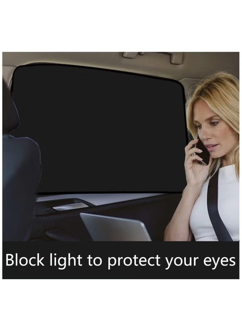 Car Side Window Sun Shades, Window Sunshades Privacy Curtains, 100% Block Light for Breastfeeding, Taking a nap, Changing Clothes, Camping (FrontBack 4pcs) - Image 4