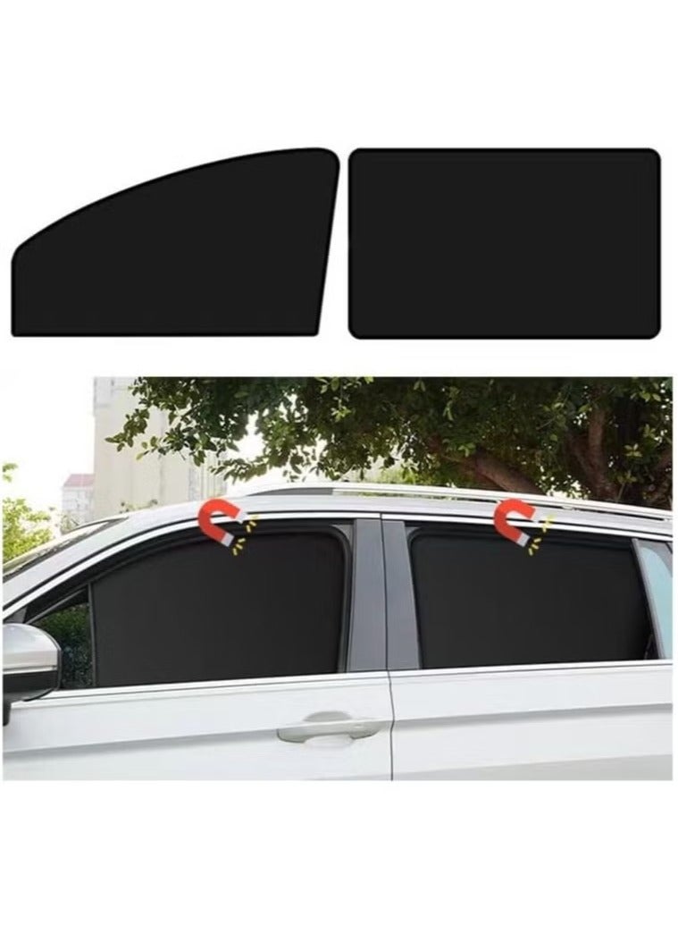 Car Side Window Sun Shades, Window Sunshades Privacy Curtains, 100% Block Light for Breastfeeding, Taking a nap, Changing Clothes, Camping (FrontBack 4pcs) - Image 1