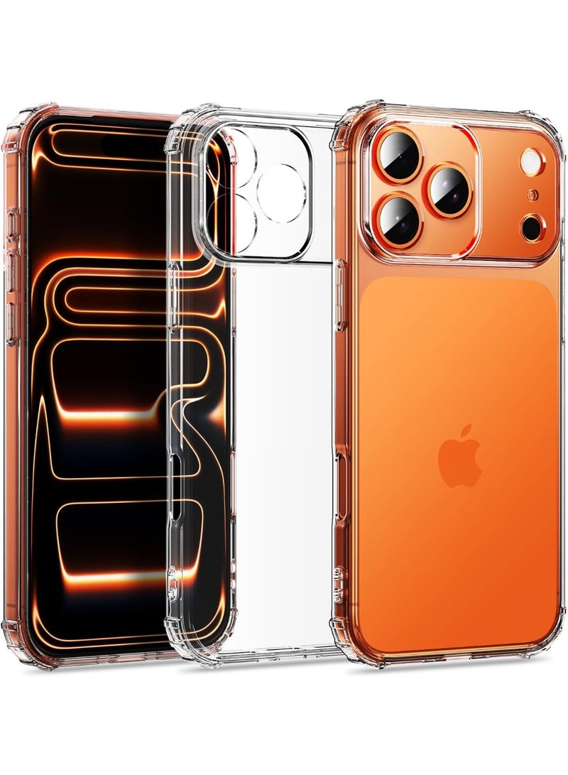 iPhone 17 Pro Max Clear Case Soft Flexible Silicone TPU Shockproof Transparent Back Cover with Bumper Protection for iPhone 17 Pro Max - Image 1