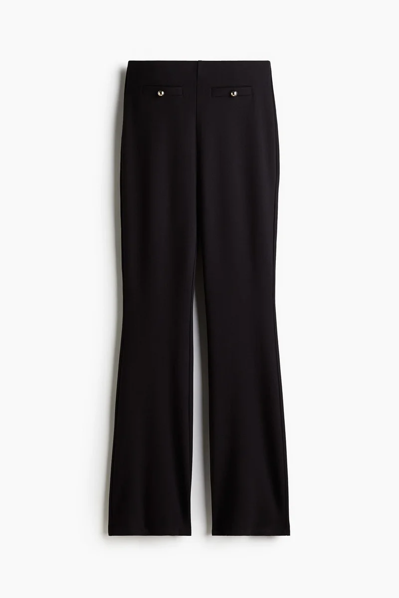 H&M Button-Detail Flared Leggings