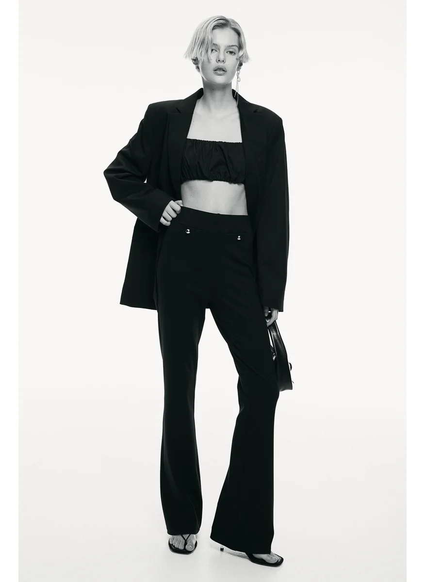 اتش اند ام Button-Detail Flared Leggings