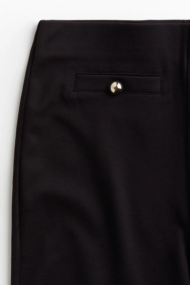 H&M Button-Detail Flared Leggings