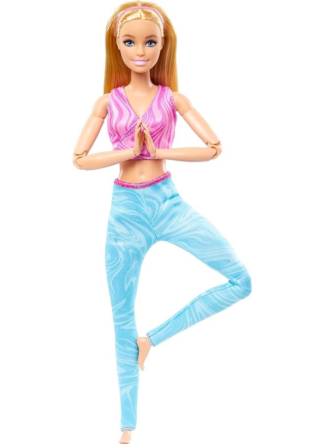 Barbie Made To Move Fashion Doll Blonde Wearing Removable Sports Top And Pants 22 Bendable “Joints” - Image 1