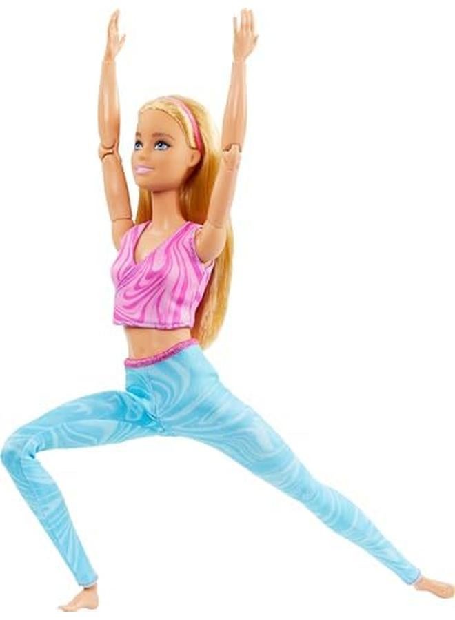 Barbie Made To Move Fashion Doll Blonde Wearing Removable Sports Top And Pants 22 Bendable “Joints” - Image 3