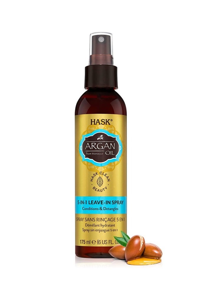 HASK Argan Oil from Morocco Condition and Detangle 5 in 1 Leave-In Hair Spray 175ml