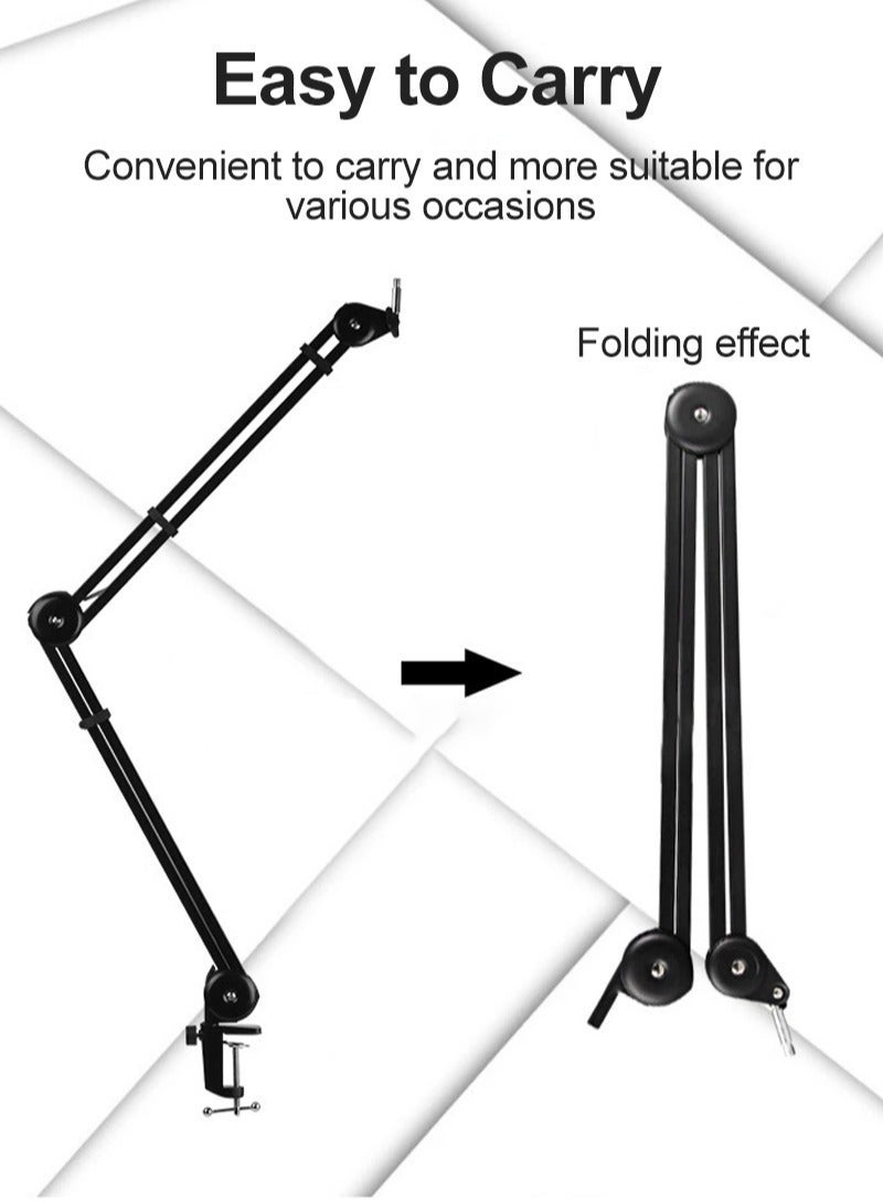 Sharpdo Desktop Microphone Stand,Full Motion Springless Cantilever Mount for Phone Tablet - Image 5