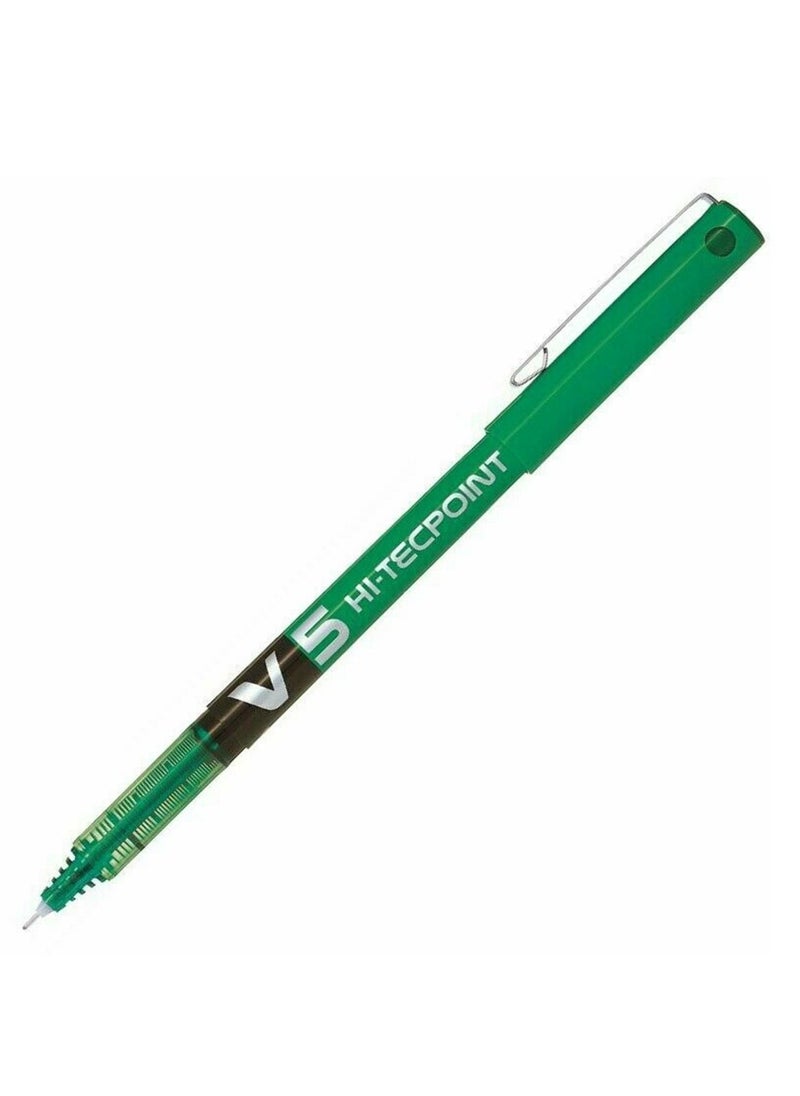 PILOT 12-Piece Hi-tecpoint V5 Fine Rollerball Pen Green Ink  - Image 2