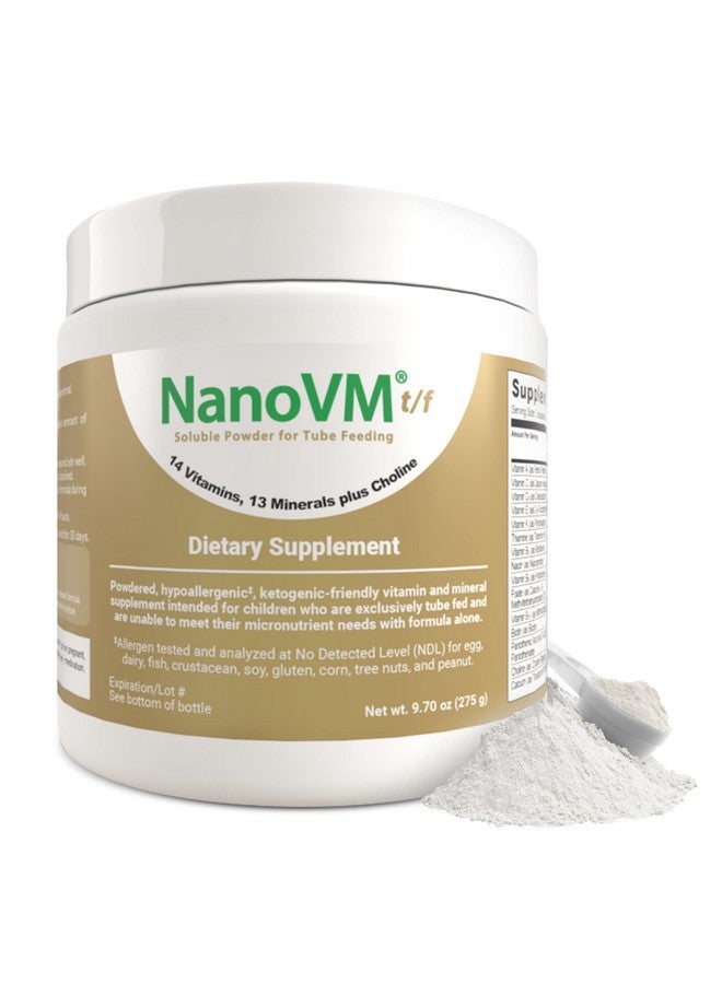 NanoVM t/f, Dietary Supplement for Tube Feeding, Allergen-Free Kids Multivitamin, Unflavored Vitamin Powder with 14 Vitamins & 13 Minerals, Low-Carb Kids Vitamins, 275g - Solace Nutrition - Image 1