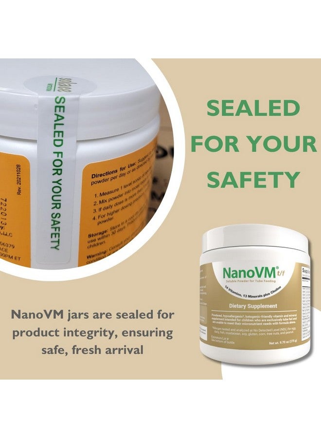 NanoVM t/f, Dietary Supplement for Tube Feeding, Allergen-Free Kids Multivitamin, Unflavored Vitamin Powder with 14 Vitamins & 13 Minerals, Low-Carb Kids Vitamins, 275g - Solace Nutrition - Image 3