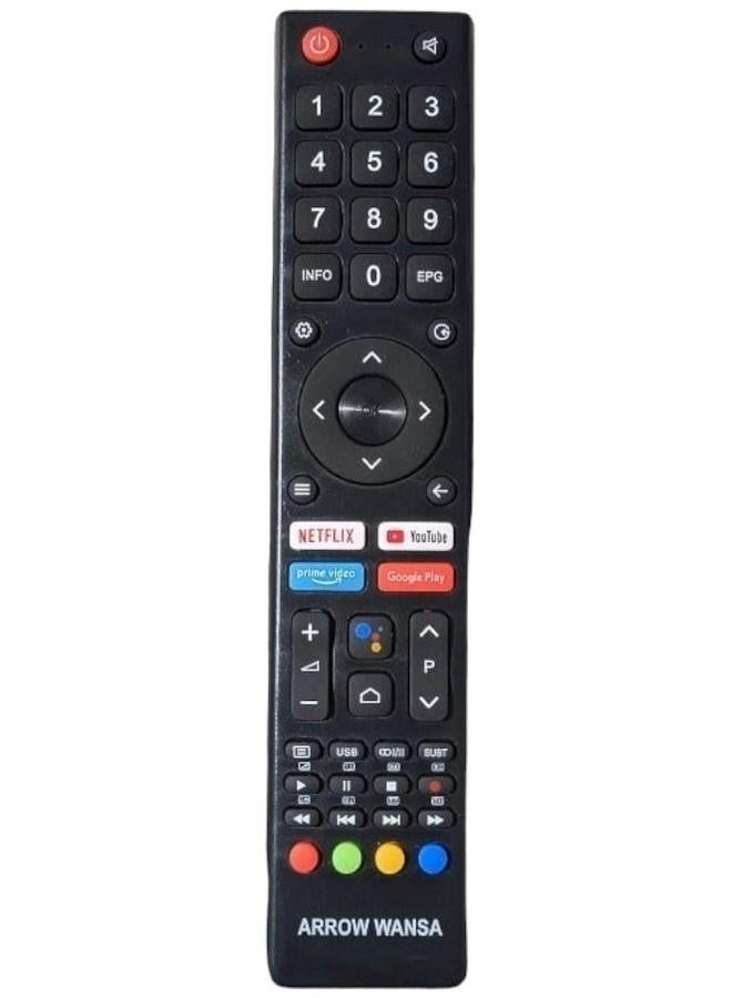 Arrow Replacement Remote Control For Arrow Chiq Smart Tv Lcd Led With Netflix Youtube Google Play And Prime Video Key Buttons - Image 1