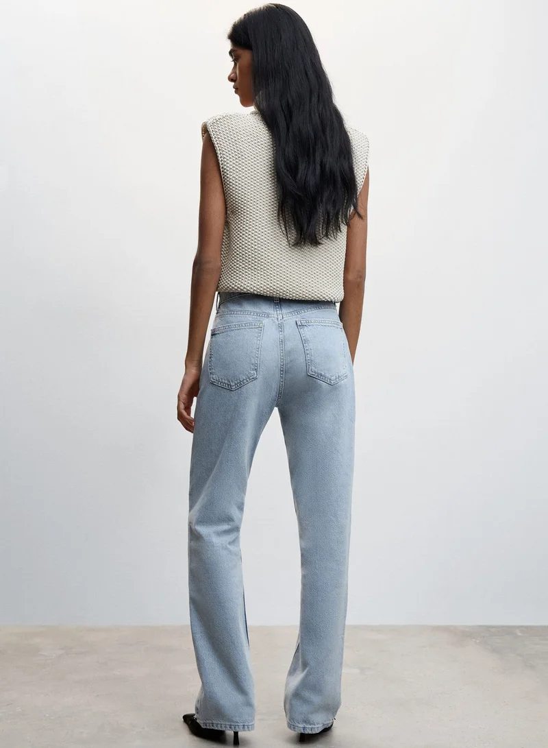 مانجو بنطال جينز بخصر عالي