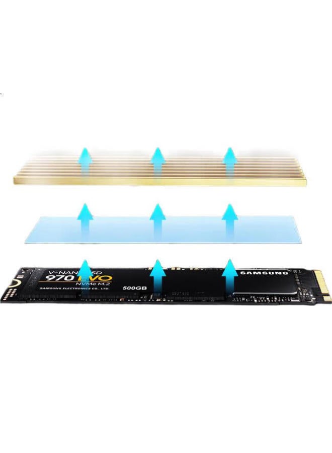 Nvv M.2 Ssd Heatsink, Nvme Aluminum Alloy Heatsink, Ngff Heatspreader, Laptop Ssd Cooler, Thermal Paste Pad, Nt-Gt6 - Image 1