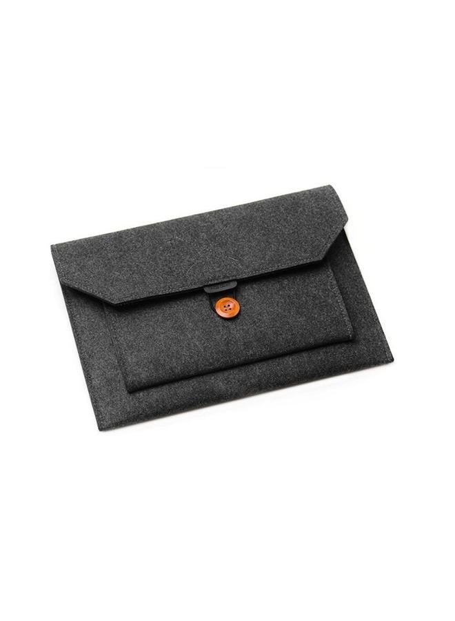 15-Inch Laptop Bag For Macbook Dark Grey，Felt Laptop Tablet Sleeve Case Bag with Zip Pocket Handbag Notebook - Image 1