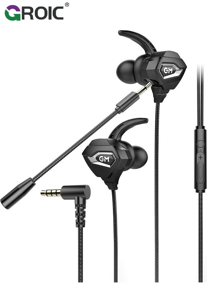 GROIC - Wired Headset Wired Gaming Headphones, Wireless Headset for Computer, Gym Workout Earbuds, Computer Gaming Earphone Exercise Headphones in Ear Wired Earbuds Laptop Fitness - Image 1