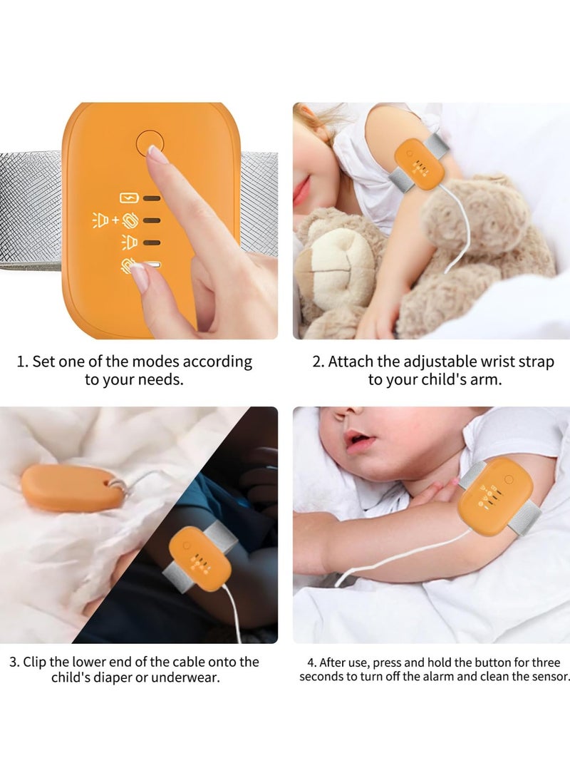 Bed Wetting Alarm for Boys Girls Kids, Nighttime Bedwetting Sensor Monitors, USB Rechargeable, 3 Working Modes, Loud Sound and Strong Vibration, Potty Training for Children (Magnetic) - Image 3