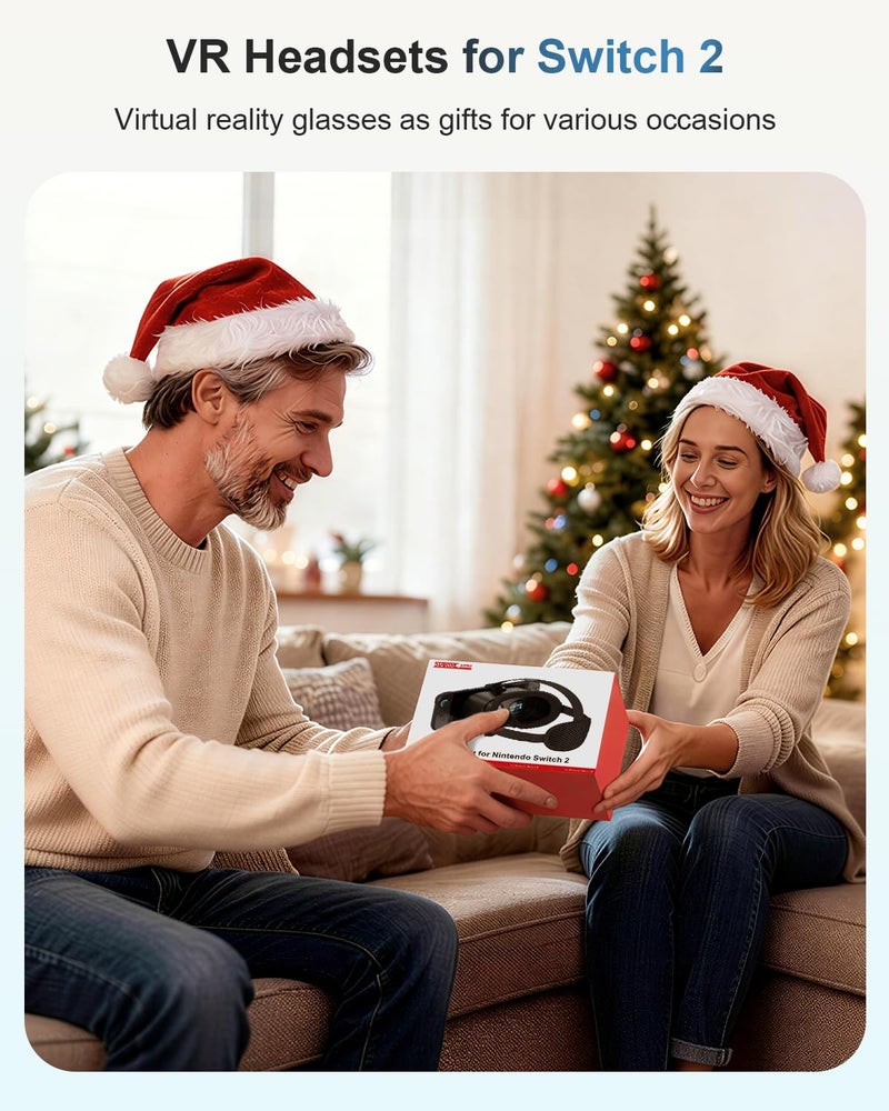 STARTRC GAMES VR Headset Compatible with Nintendo Switch 2 (2025), Switch 2 Virtual Reality VR Glasses with Adjustable HD Lenses and Comfortable Head Strap, Labo VR Kit for Switch 2 Accessories, Black&White - Image 5